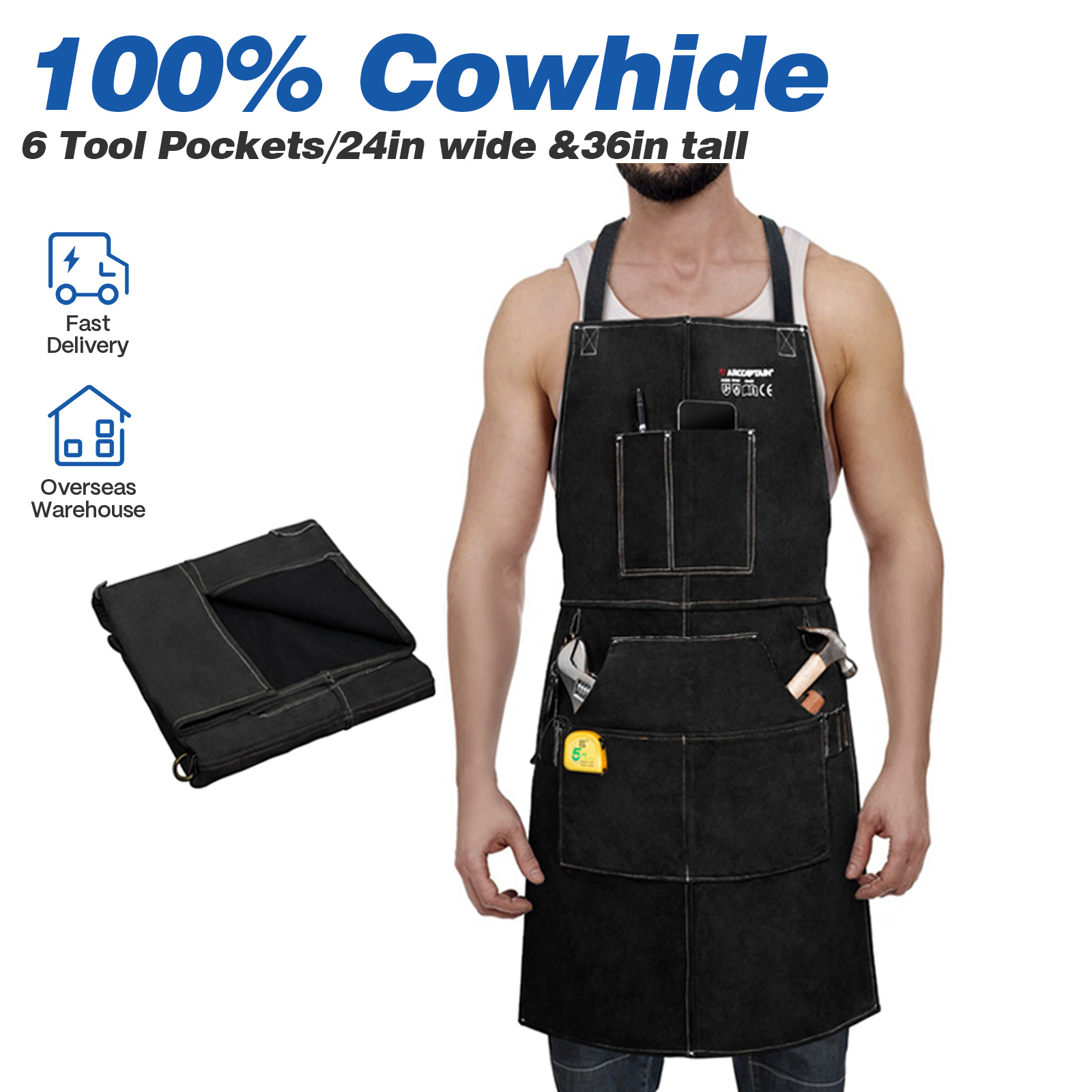 Leatherwork Beginner - ARCCAPTAIN Leather Welding Work Apron Heat