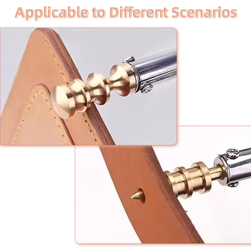 Rivet Setter Tool - 2pcs Leather Edge Pressing Head Tip,