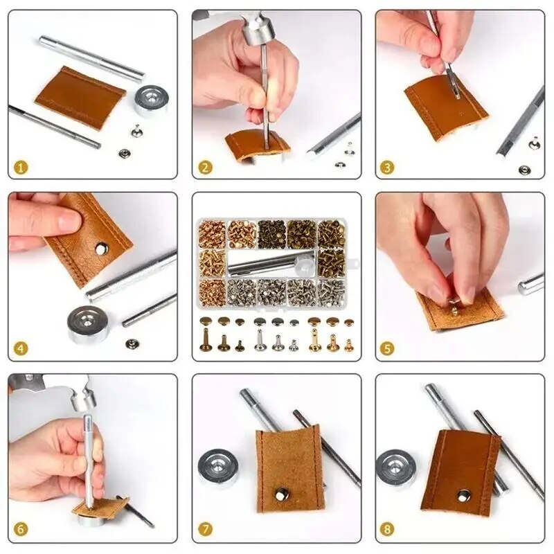 Metal Double Cap Rivets Studs  - огляд і ціна Rivet Setter Tool