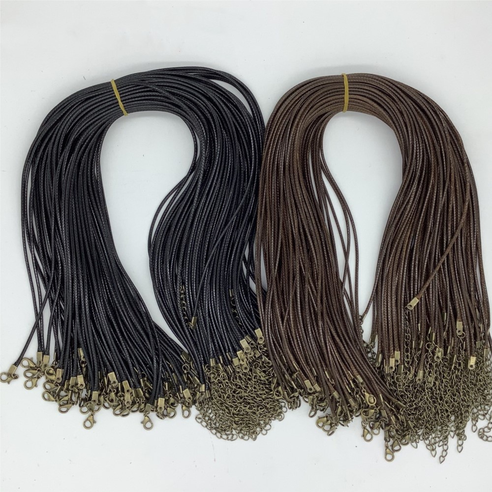 20pcs 45cm Brown Waxed Necklac - огляд і ціна Leatherwork Beginner