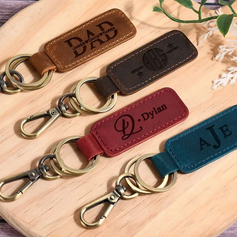 Laser Custom Logo Leather Keyc - огляд і ціна Leatherwork Keychain
