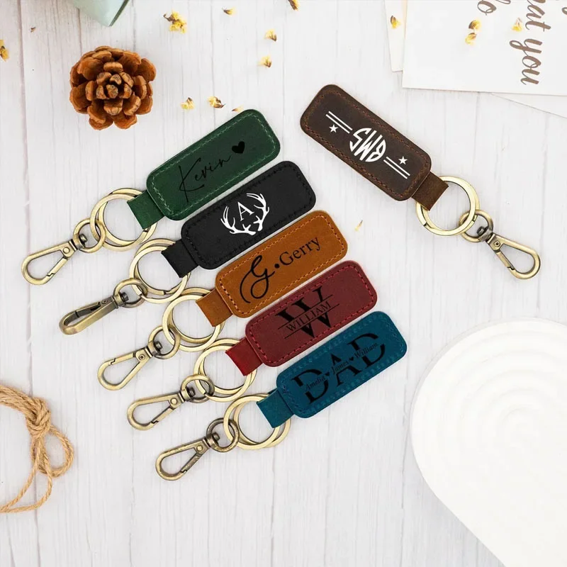 Laser Custom Logo Leather Keyc - огляд і ціна Leatherwork Keychain